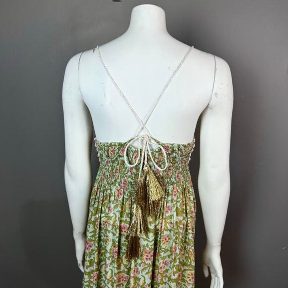 Miss June maxi dress small crochet baby doll tassel floral India boho hippie - Picture 6 of 16